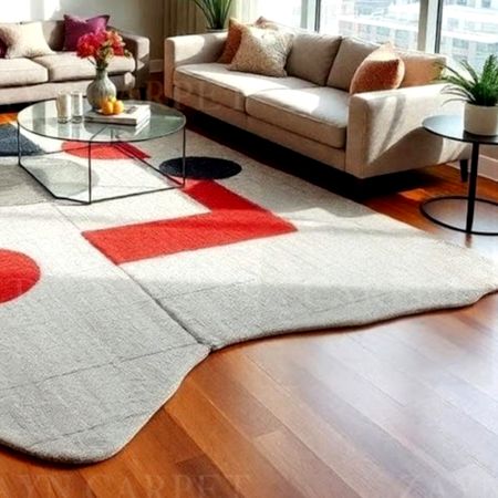 Handcrafted Geometric Abstract Area Rug